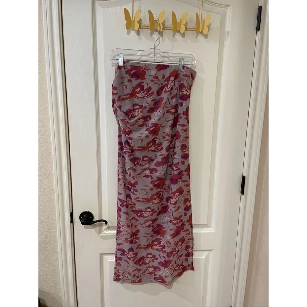 NWOT Free People Floral Mesh Skirt size large